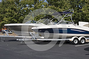 Two Boats on Trailers photo
