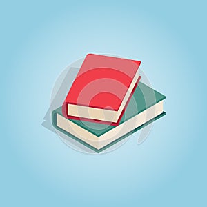 Two books icon, isometric 3d style