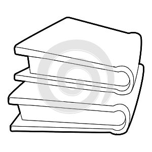 Two books icon, isometric 3d style
