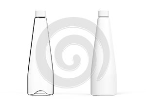 Two Bottle Glass White Label And Cap 3d Viz Scene