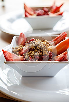 Two Bowls of Oatmeal in White Bowls