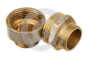 Two brass fittings