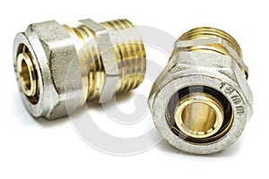 Two brass fittings for domestic plumbing