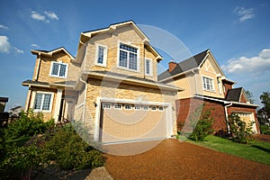 Two brick cottage with garage and garden