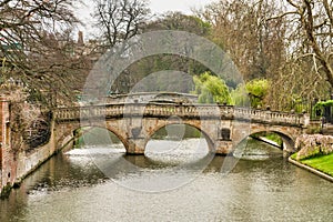 Two bridges over the river Cam, Cambridge ,England