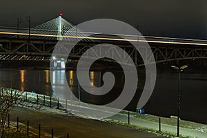 Two bridges over the Vistula River.