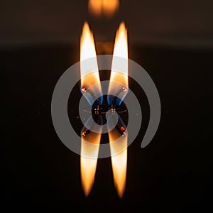 Presents an abstract, artistic effect, focusing on the interplay