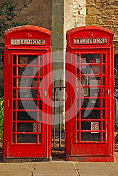 Two British Red Phone Booth