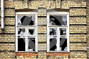 Two broken windows