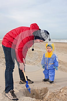 Two brothers playing together