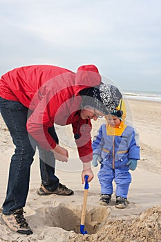 Two brothers playing together