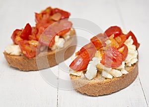 Two bruschettas