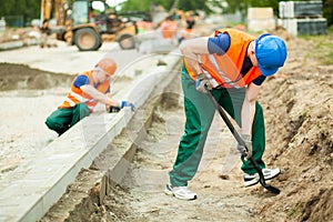 Two builders working photo