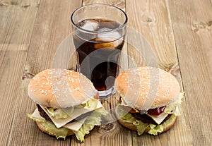 Two Burger with Softdrink