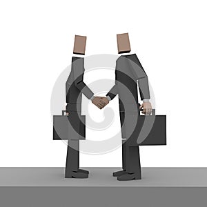 Two business man 3d rendering