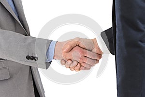 Two business men shaking hands