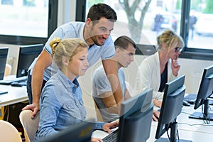 two business people sitting on office