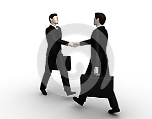 Two business shake hands