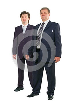 Two businessmen full-length portrait
