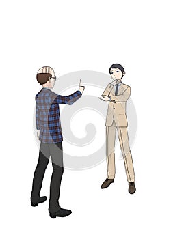 Two Businessmen Negotiating About an Agreement