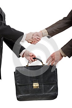 Two businessmen shaking hands