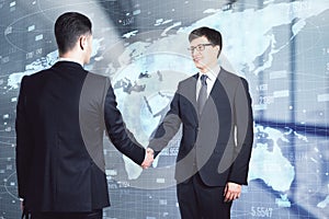 Two businessmen shaking hands