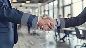 The business handshake agreement.AI generated image