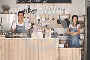 Two Cafe staff at work