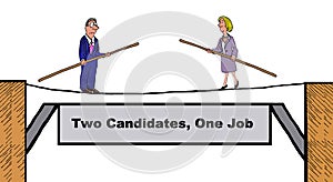 Two candidates, one job photo