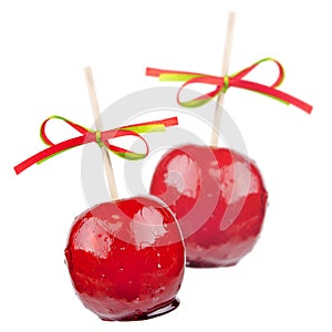 Two candied apples photo