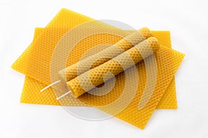 Two Candle beeswax on honeycomb