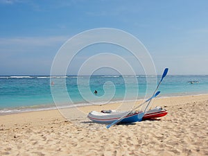 Two Canoes on the Beach