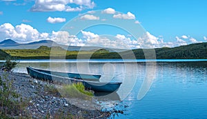 Two Canoes on the Shore