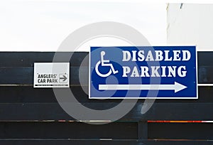 Two car parks, anglers and disabled