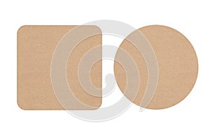 Two Cardboard Beer Coasters