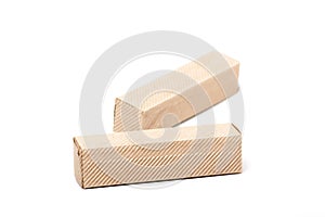 Two Cardboard Boxes, isolated on a White