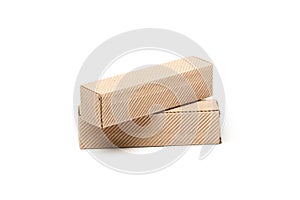Two Cardboard Boxes, isolated on a White