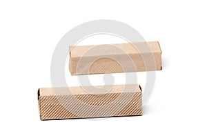 Two Cardboard Boxes, isolated on a White