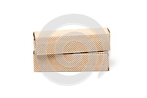 Two Cardboard Boxes, isolated on a White