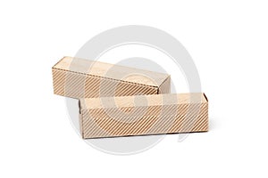 Two Cardboard Boxes, isolated on a White