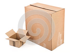 Two cardboard boxes