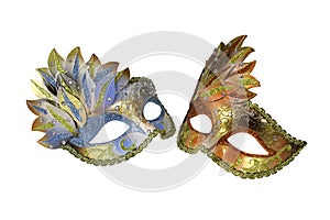 Two carnival Venetian masks