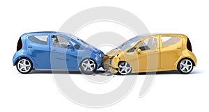 Two Cars in an Accident / Safety Concept