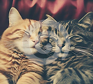 Two cats. Funny animals