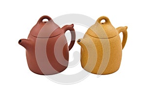 Two ceramic teapots