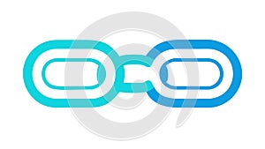 Two Chain Links Secure Connection Digital Link, vector design Generative AI