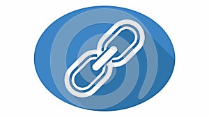 Two chain links, symbolizing connection and unity, vector design Generative AI
