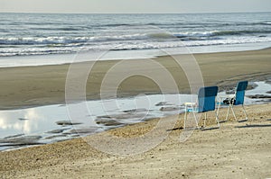 Two Chairs on Beach