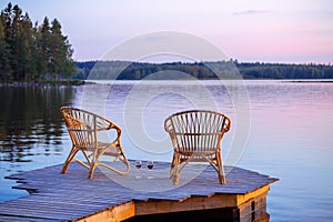 Two Chairs on dock