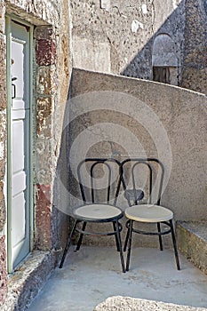Two chairs on the terrace